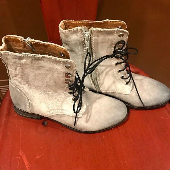 Rebels lace up combat leather boots size M06 - Picture 8 of 8